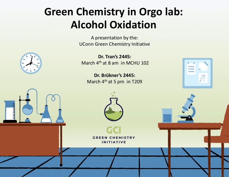 Green Chemistry in Orgo Lab: Alcohol oxidation. Presented 3/4 2025